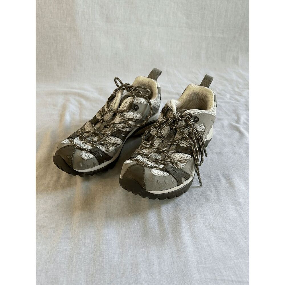 Women's Merrell Hiking Sneaker Size 6.6 Elephant Pink/Gray Vibram Sole